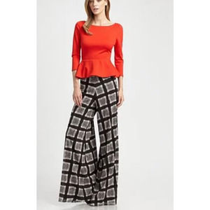 Alice + Olivia Printed Super Flare Wide Leg Pants Sz.10